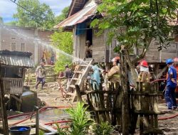 Dua Rumah Warga di Penanae Kota Bima Terbakar, Damkar Bergerak Cepat Lakukan Pemadaman