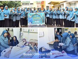 Ramadan Berbagi, Ketua TP PKK Kabupaten Bima Kunjungi Pasien di RSUD Bima